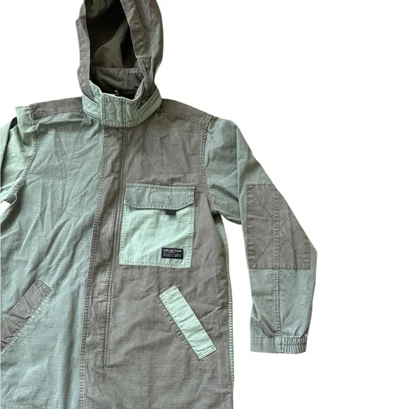 Publish Military Style Patchwork Long Jacket - Picture 2 of 9